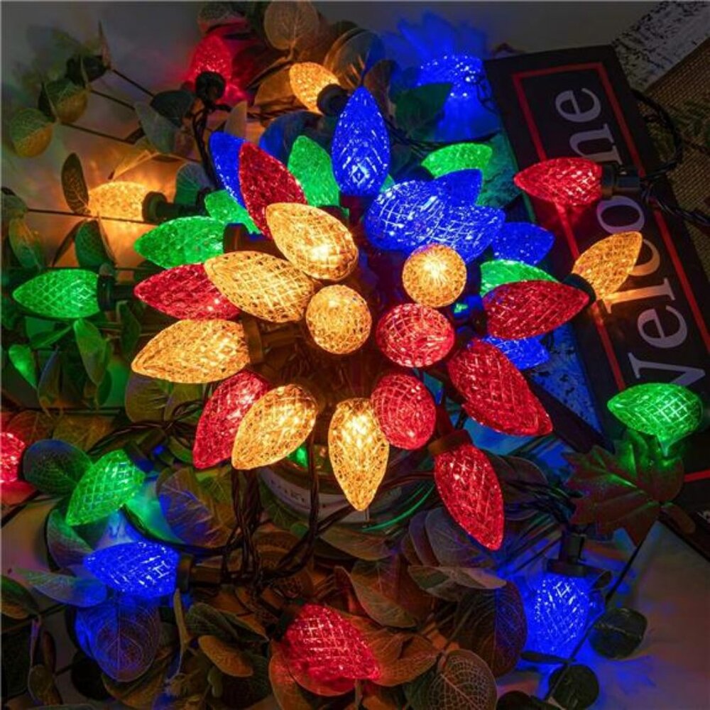100LED 81 FT C9 Christmas String Lights Plug in Fairy String Lights 8 Modes